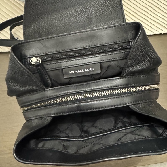 Michael Kors Black Leather Backpack - Picture 4 of 5
